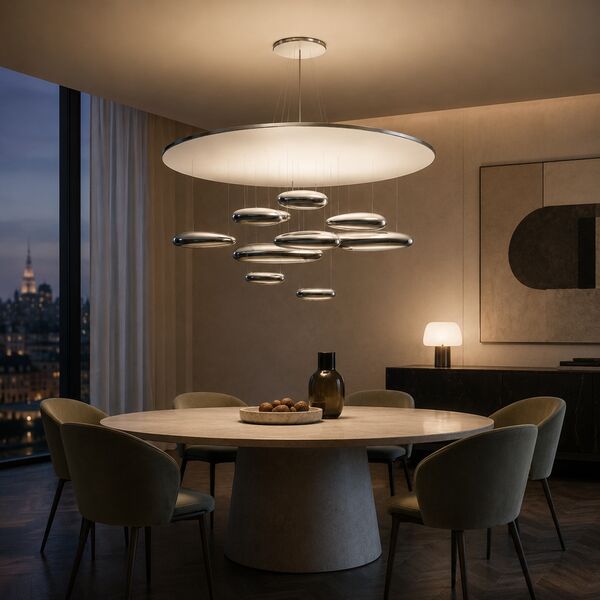 Artemide Mercury Suspension Lamp 3D model — styled interior scene