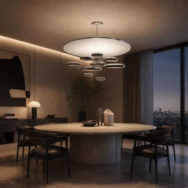 Artemide Mercury Suspension Lamp 3D model — styled interior scene