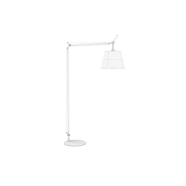 Artemide Tolomeo Maxi Floor Lamp 3D model — clay shaded view