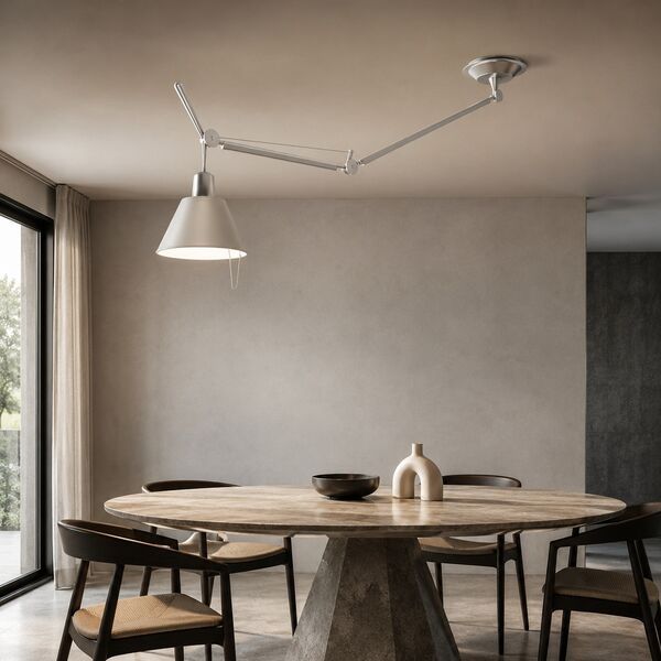 Artemide Tolomeo Suspension Lamp Decentered 3D model — styled interior scene