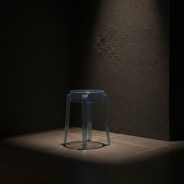 Kartell Charles Ghost 46 Stool 3D model — styled interior scene