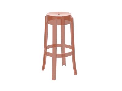 Kartell Charles Ghost 75 Stool RhinoRender