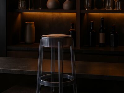 Kartell Charles Ghost 65 Stool 3D Model Design Bar Area Interior