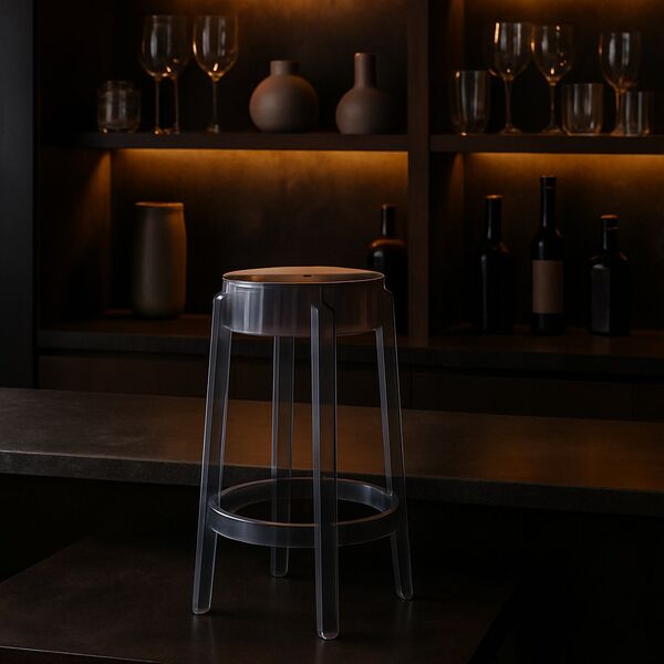 Kartell Charles Ghost 65 Stool 3D model — styled interior scene