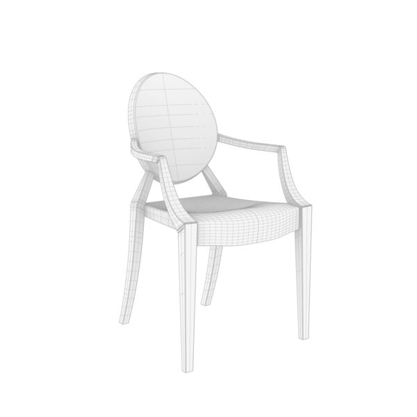 Kartell Louis Ghost Chair Rhino3DMShaded