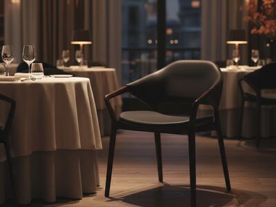 Cassina Ico Chair 3D Model Boutique Hotel Restaurant Interior