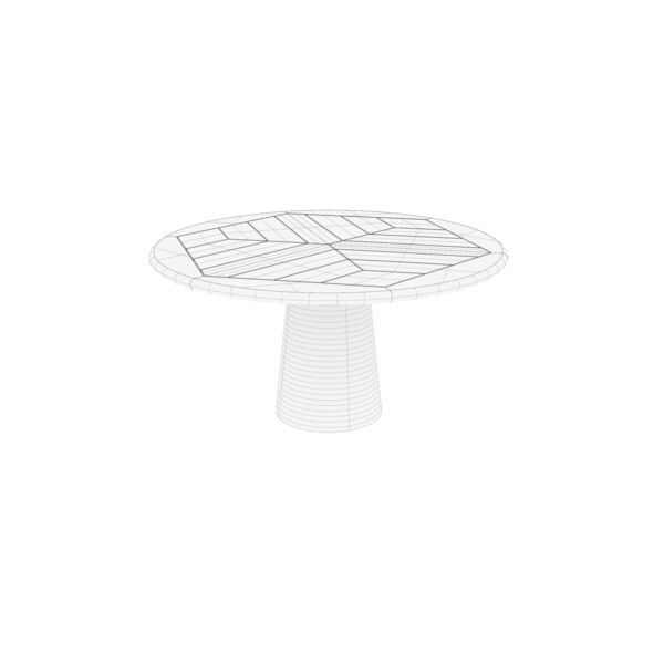 Cassina 477 Dine Out Table 01 3D model — clay shaded view