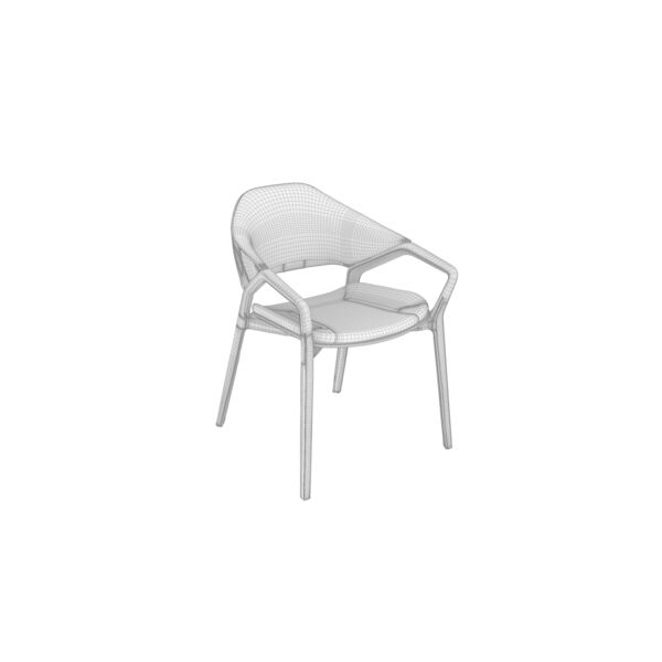 Cassina Ico Chair 3D model — clay shaded view