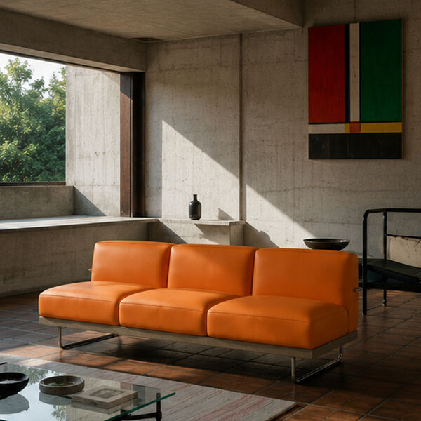 Cassina 5 Canape appartement Le Corbusier Sofa 3D model — styled interior scene