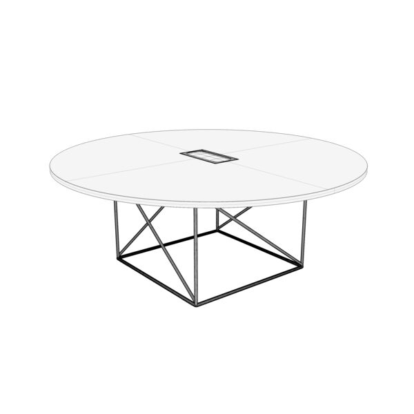 Cassina 015 LC15 Table 3D model — clay shaded view