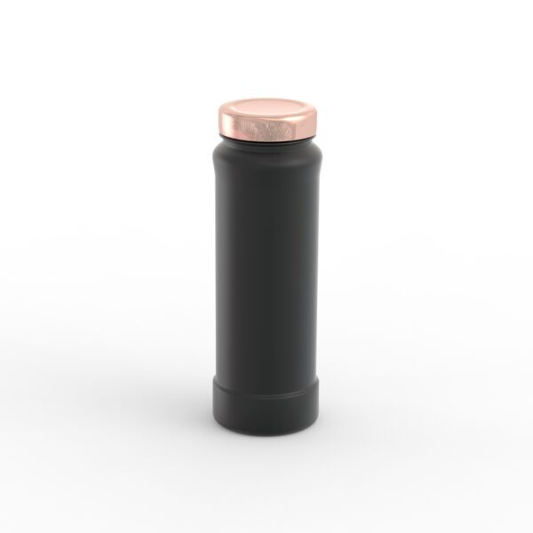 Black With Copper Cap Jar 05 3D Model
