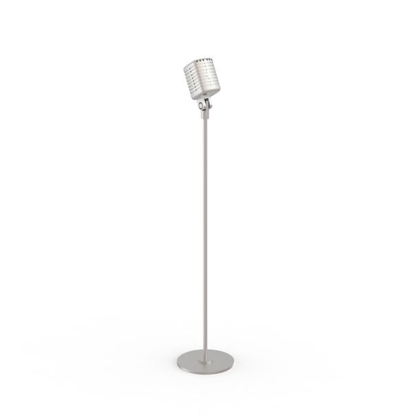With Stand Metal Microphone 01 3D Model