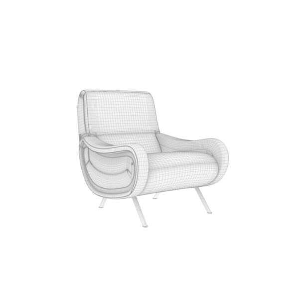 Cassina 720 Lady Armchair 3D model — clay shaded view