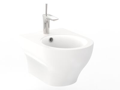 Clear Wall Hung Bidet Matt White