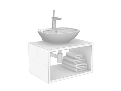 Olympiy Clear WashBasin d45-35-14 Rhino3DMShaded