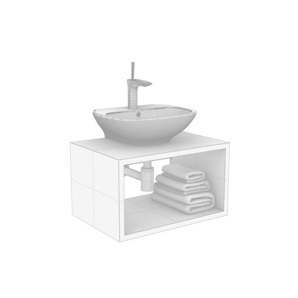 Olympiy Clear WashBasin d45-35-14 Rhino3DMShaded