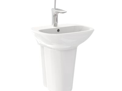 Clear WahsBasin 45 Wall Hung Pedestal