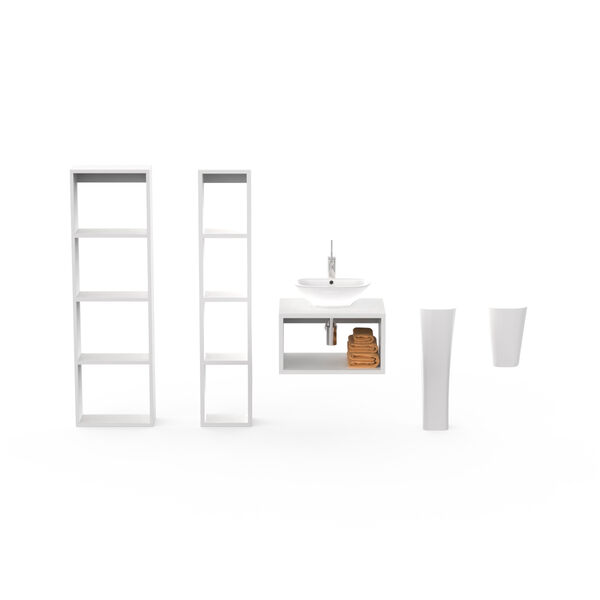 Olympia Ceramica Clear WashBasin + set 01 3D model — studio render