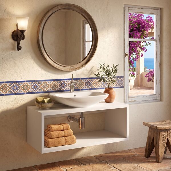 Olympia Ceramica Clear WashBasin + Set 03 3D model — studio render