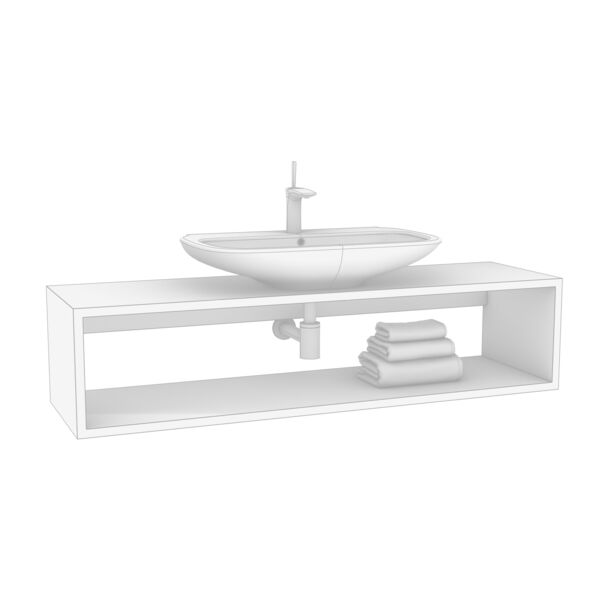 Clear WashBasin 05 3D Model