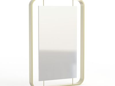Metal Frame Rectangular Mirror 01 3D Model