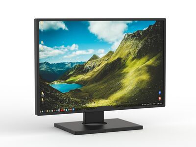 Black Frame With Stand Monitor 01 3D Model