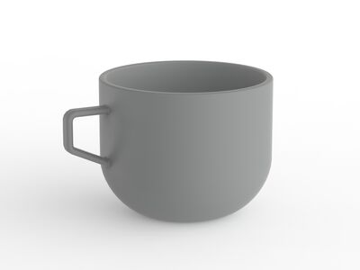 Ceramic Gray Mug 01 3D Model