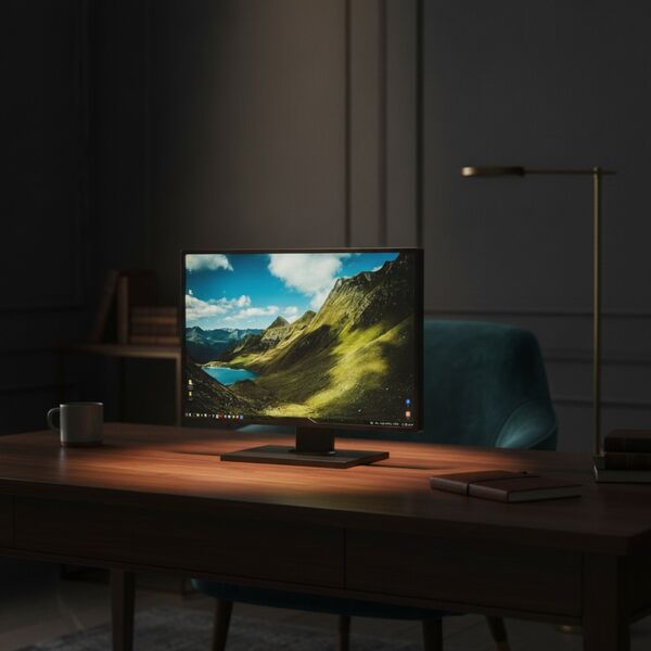 Black Frame With Stand Monitor 01 3D Model