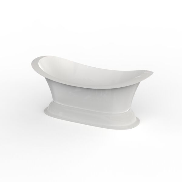 Formosa 2.0 Bathtub + base d185 86 77 Shiny White