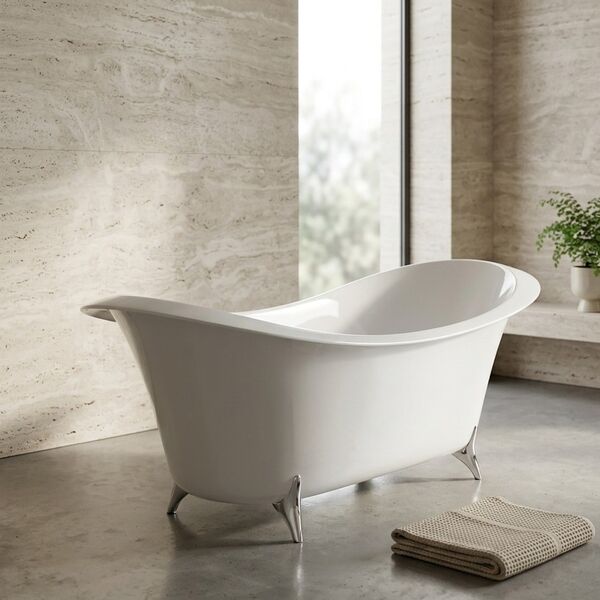 Olympia Ceramica Formosa 2.0 Bathtub + feet 3D model — styled interior scene