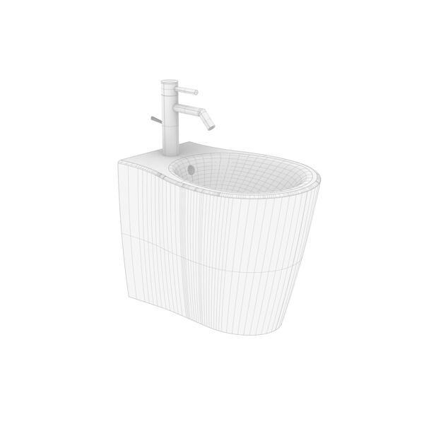 Olympia Ceramica Formosa 2.0 Bidet 3D model — clay shaded view