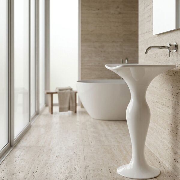 Formosa 2.0 Washbasin rectangular + Pedestal 3D Model