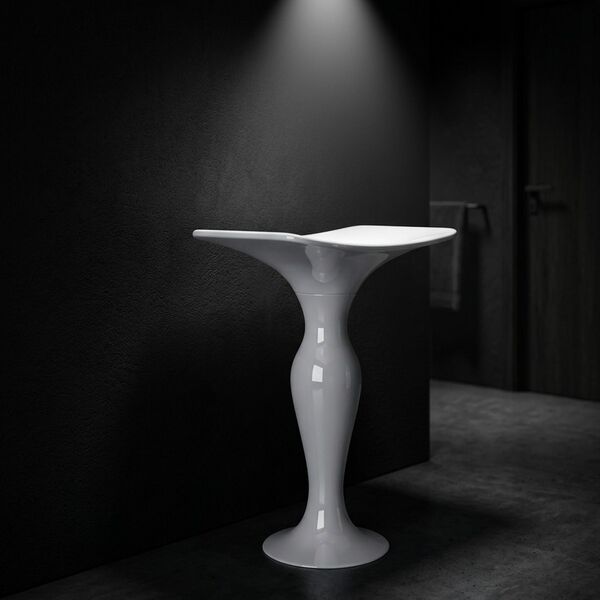 Olympia Ceramica Formosa 2.0 Washbasin rectangular + Pedestal 3D model — styled interior scene