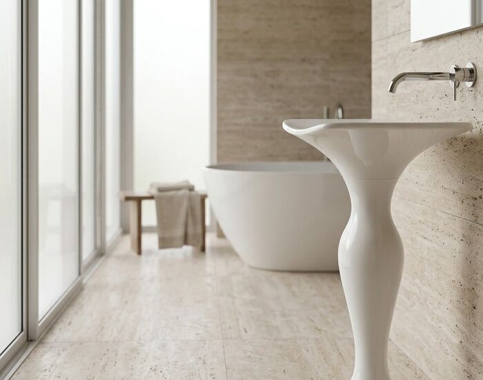 Formosa 2.0 Washbasin rectangular + Pedestal 3D Model