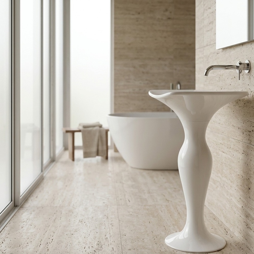 Formosa 2.0 Washbasin rectangular + Pedestal 3D Model