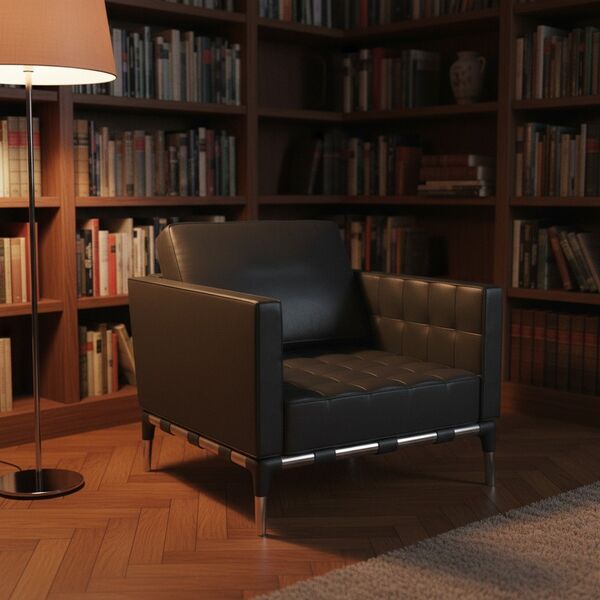 Cassina 241 Privé Armchair 3D model — styled interior scene