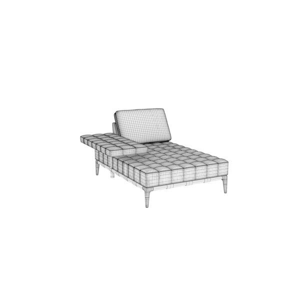 241 Privé Full Chaise Longue Single Seat 3D Model