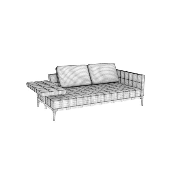 241 Privé Sofa Mid Chaise Longue Double 3D Model