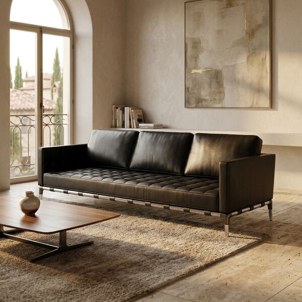 Cassina 241 Privé Sofa Three Seats 3D model — styled interior scene