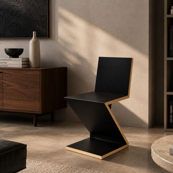 Cassina 280 ZigZag Chair 3D model — styled interior scene