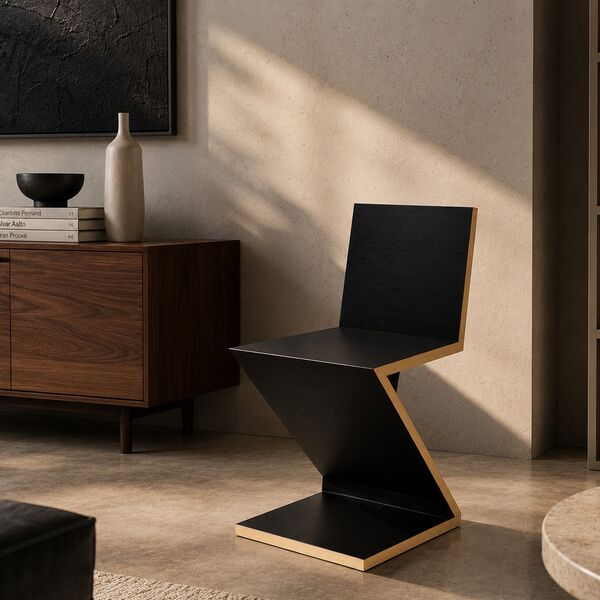 Cassina 280 ZigZag Chair 3D model — styled interior scene