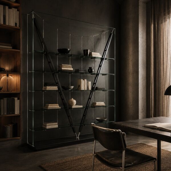 Cassina 838 Veliero Bookcase 3D model — styled interior scene