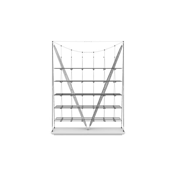 Cassina 838 Veliero Bookcase 3D model — clay shaded view