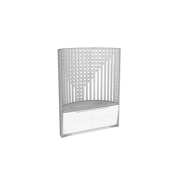 Cassina 312 Willow Chair 3D model — clay shaded view
