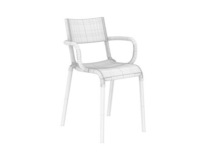 Kartell Generic A Chair Rhino3DMShaded