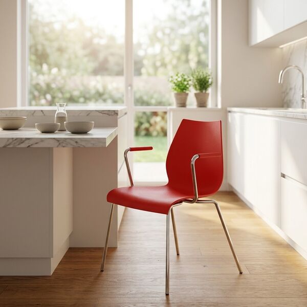 Kartell Maui Armrest Chair 3D model — styled interior scene