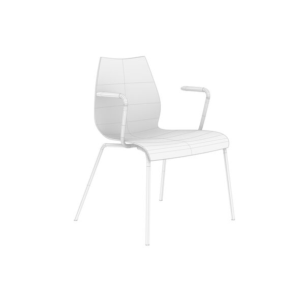 Maui Armrest Chair 3D Model