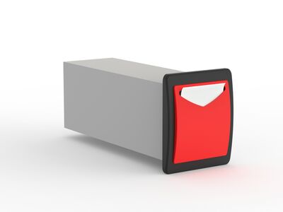 Dispenser Plastic Built In Napkin 02 3D Model