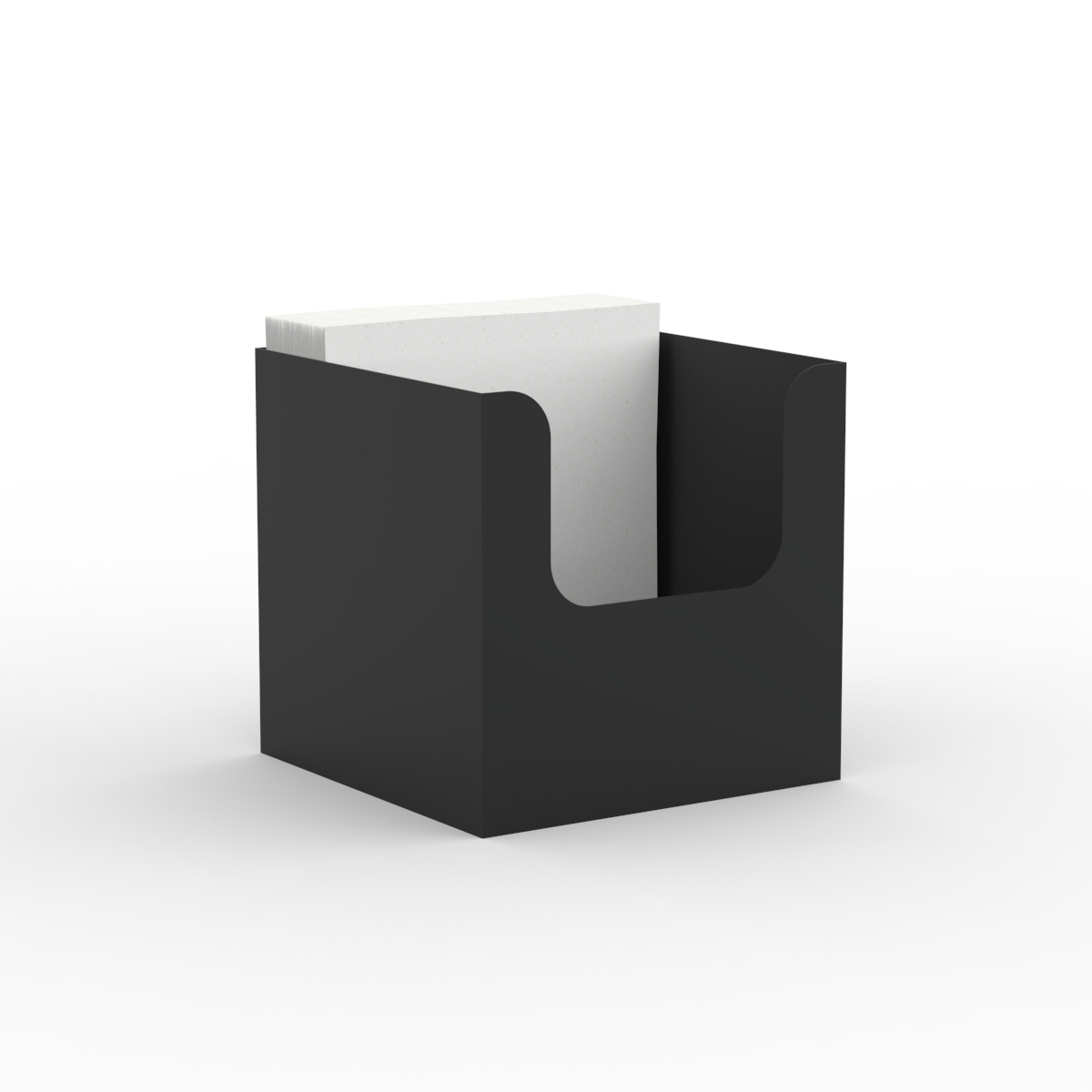 Table Holder Black Napkins 01 3D Model