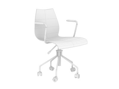 Kartell Maui Armrest Office Chair Rhino3DMShaded